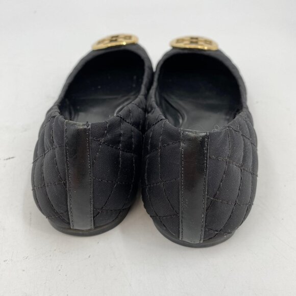 Tory Burch Black Quilted Flats | Women's Size 9 - Picture 6 of 8